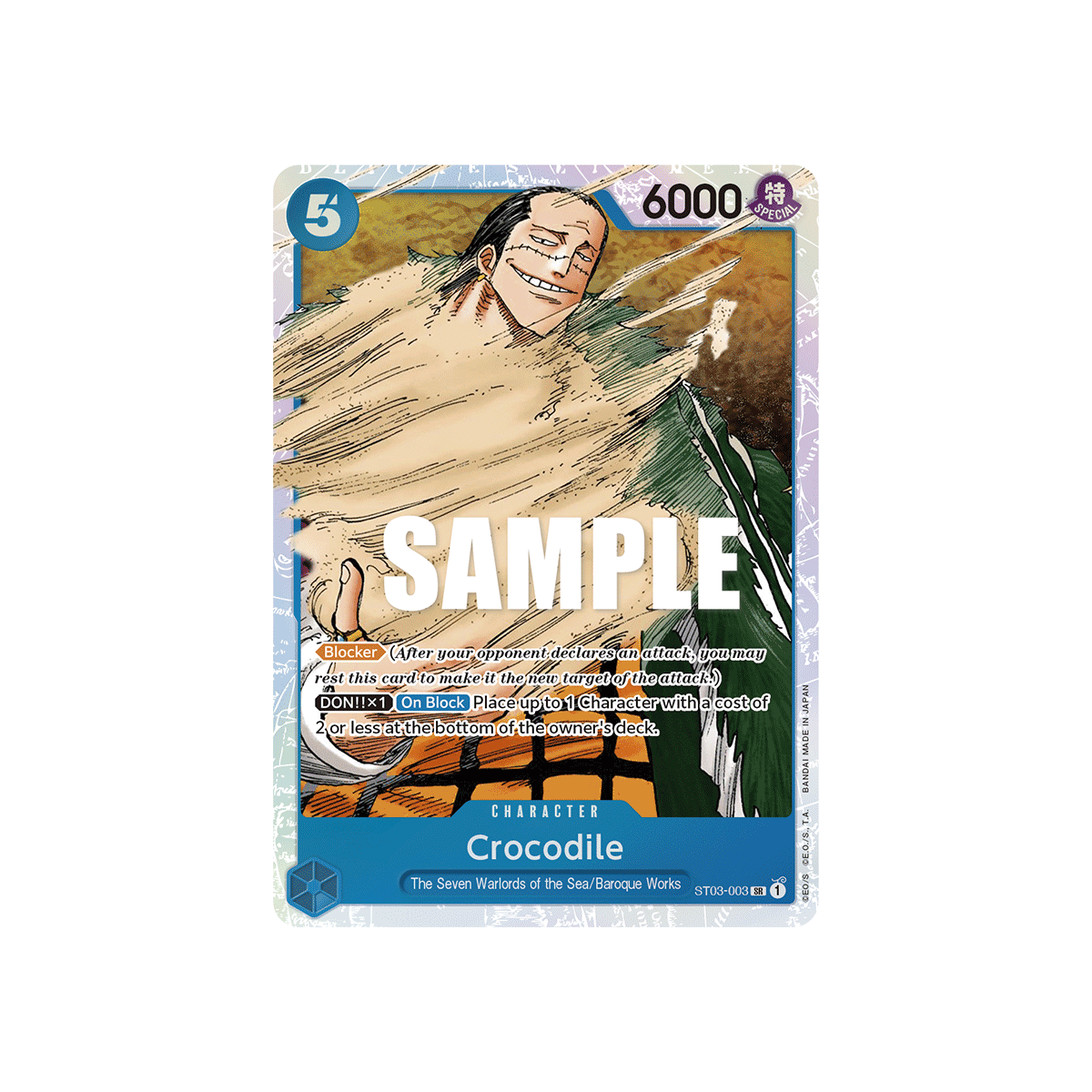 Crocodile: Carte One Piece The Seven Warlords of the Sea-[ST-03] N°ST03-003