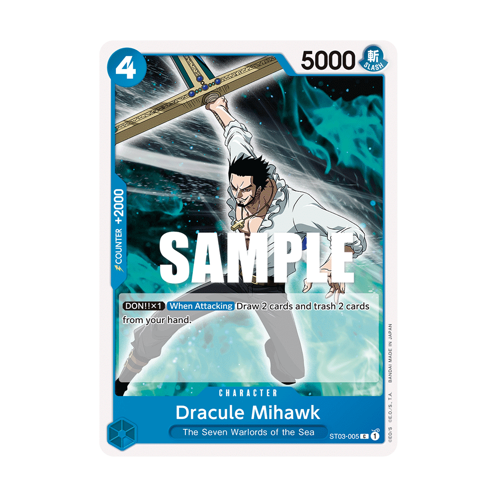 Dracule Mihawk: Carte One Piece The Seven Warlords of the Sea-[ST-03] N°ST03-005