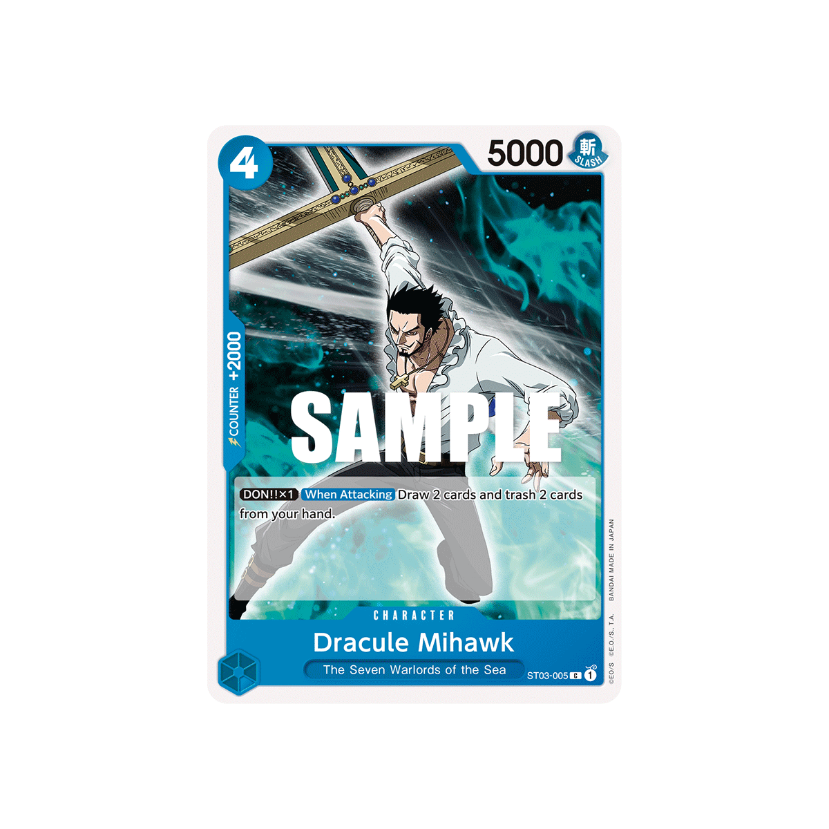 Dracule Mihawk: Carte One Piece The Seven Warlords of the Sea-[ST-03] N°ST03-005
