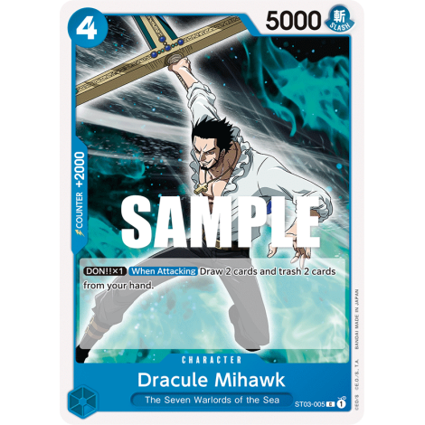 Dracule Mihawk: Carte One Piece The Seven Warlords of the Sea-[ST-03] N°ST03-005