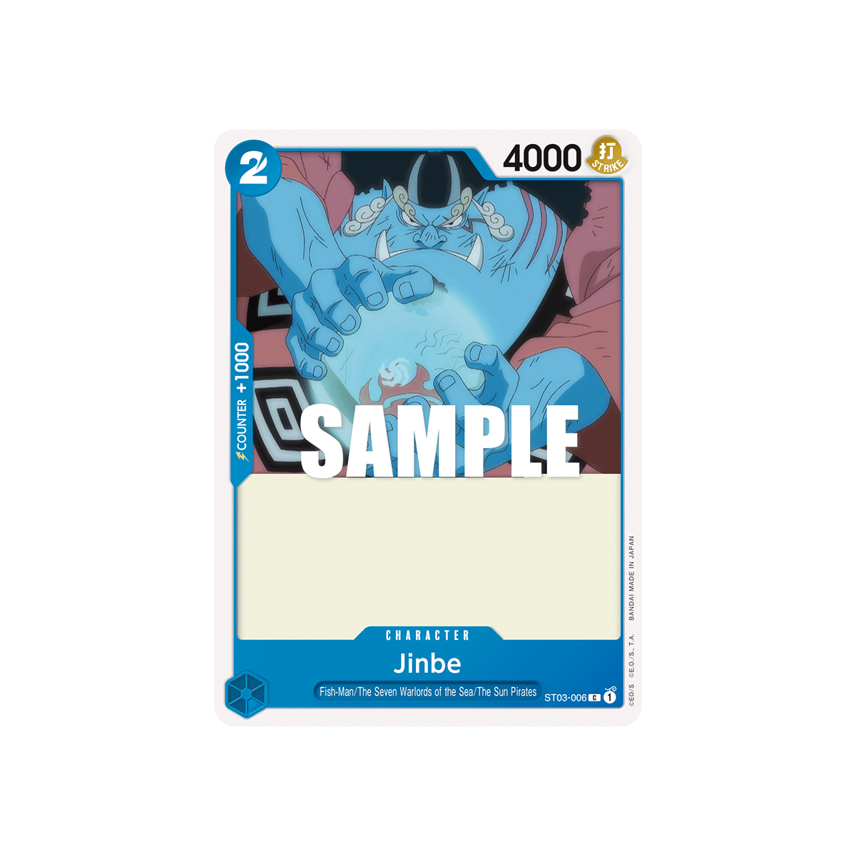 Jinbe: Carte One Piece The Seven Warlords of the Sea-[ST-03] N°ST03-006