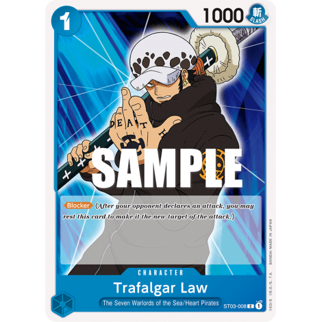 Trafalgar Law: Carte One Piece The Seven Warlords of the Sea-[ST-03] N°ST03-008