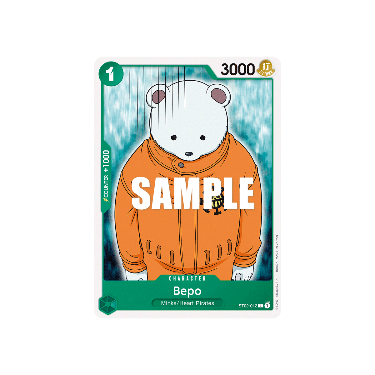 Bepo: Carte One Piece Worst Generation-[ST-02] N°ST02-012