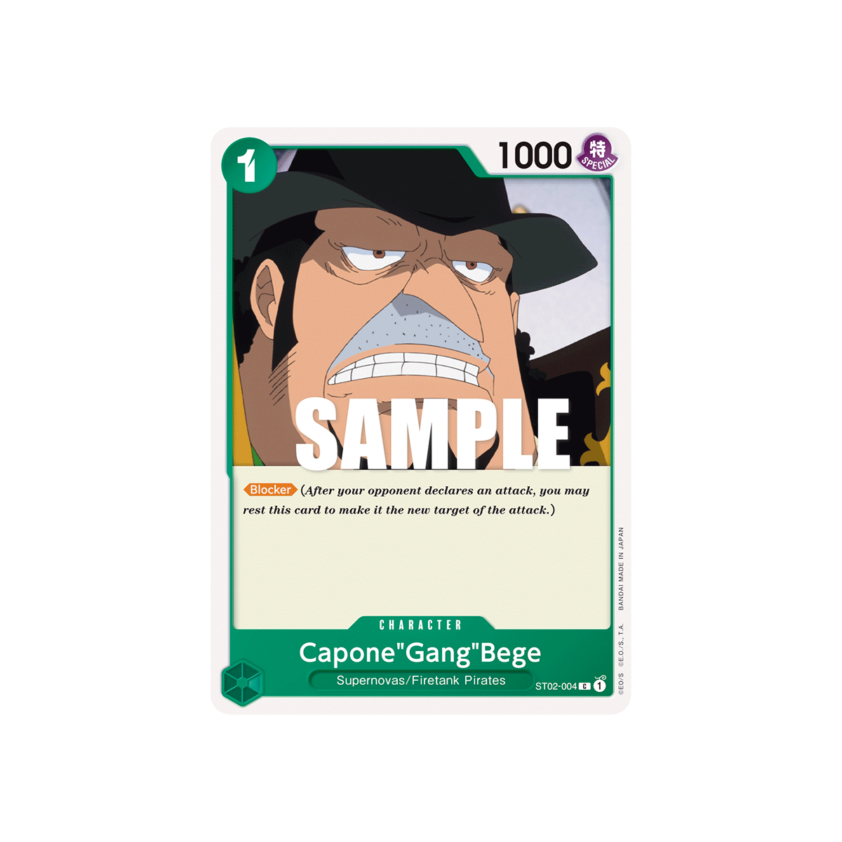 Capone"Gang"Bege: Carte One Piece Worst Generation-[ST-02] N°ST02-004