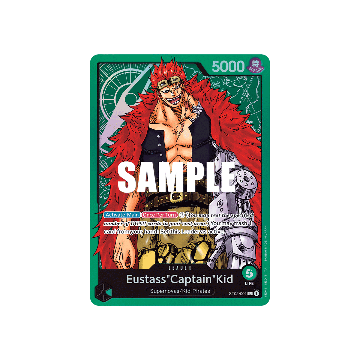 Eustass"Captain"Kid: Carte One Piece Worst Generation-[ST-02] N°ST02-001