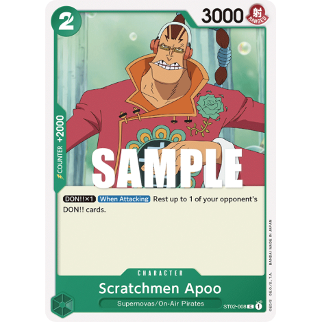 Scratchmen Apoo: Carte One Piece Worst Generation-[ST-02] N°ST02-008