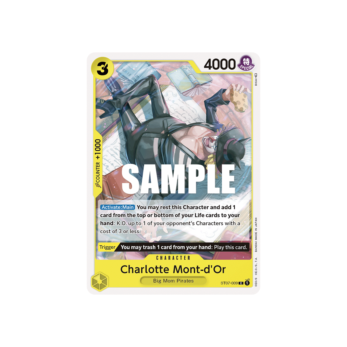 Charlotte Mont-d'or: Carte One Piece Big Mom Pirates [ST-07] N°ST07-009