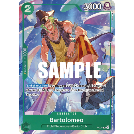 Bartolomeo: Carte One Piece Included in Event Pack Vol.1 N°P-029