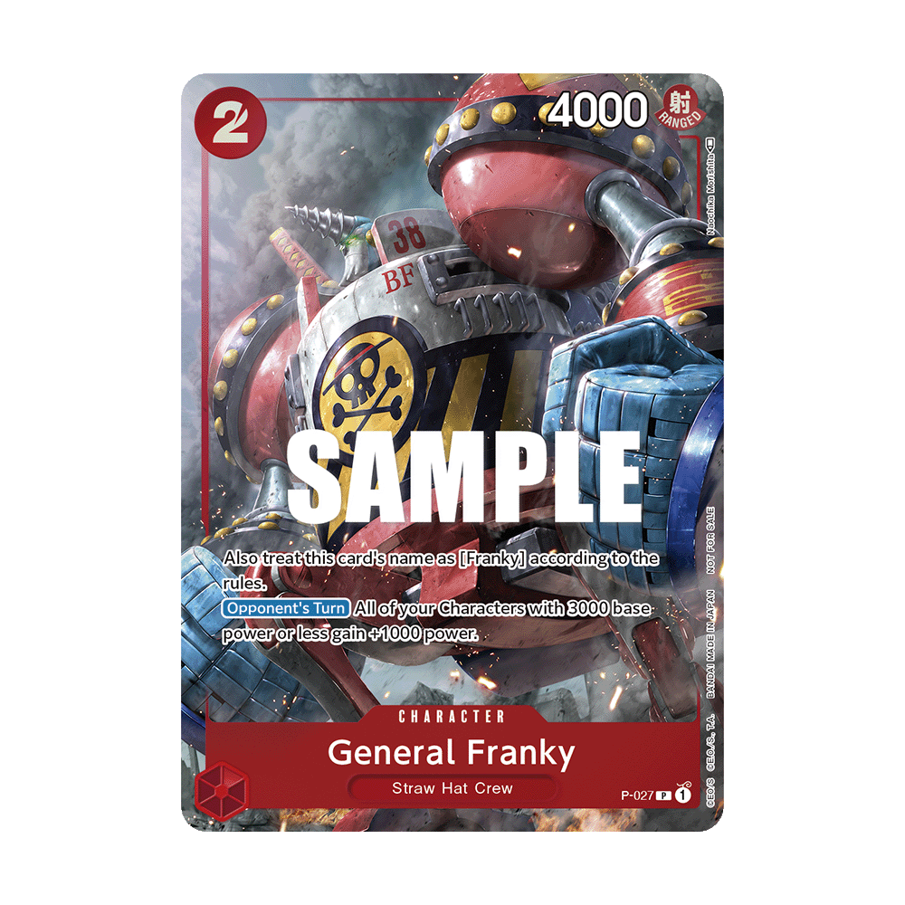 General Franky: Carte One Piece Included in Event Pack Vol.2 N°P-027