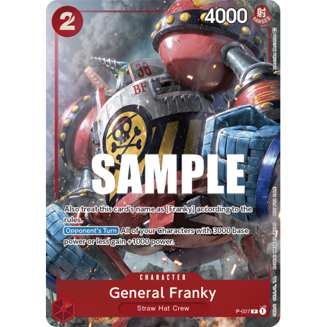 General Franky: Carte One Piece Included in Event Pack Vol.2 N°P-027