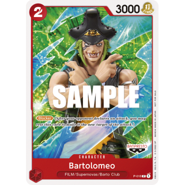 Bartolomeo: Carte One Piece Included in FILM RED Promotion Card Set N°P-018