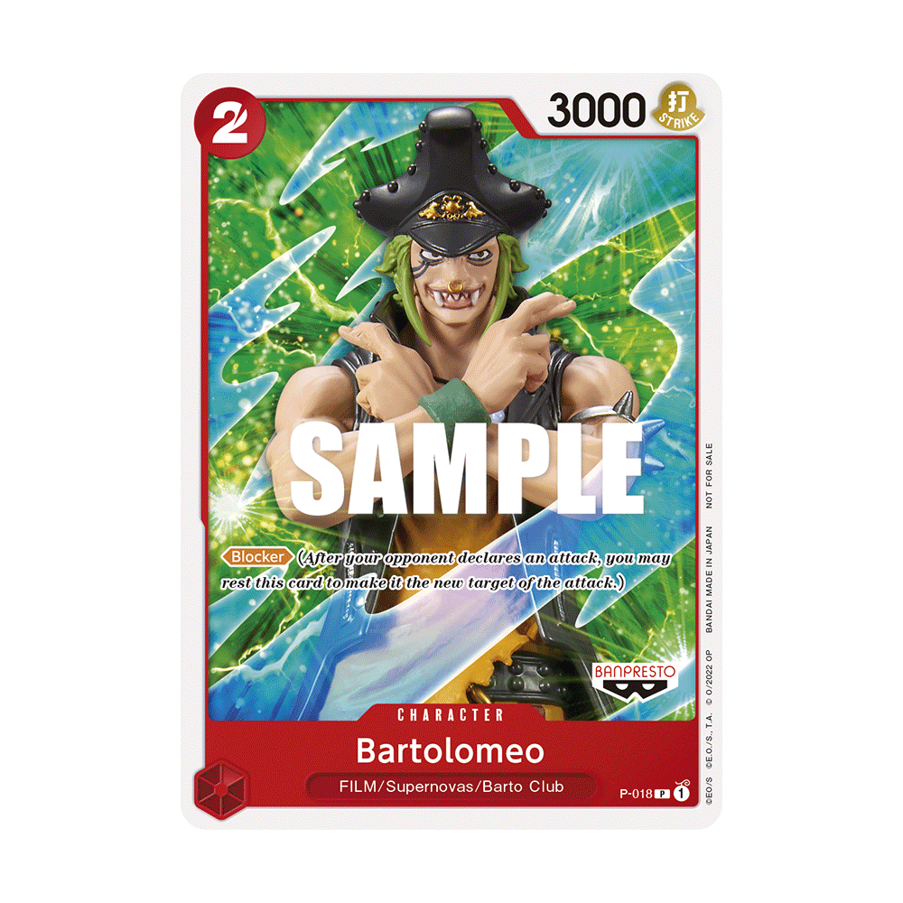 Bartolomeo: Carte One Piece Included in FILM RED Promotion Card Set N°P-018