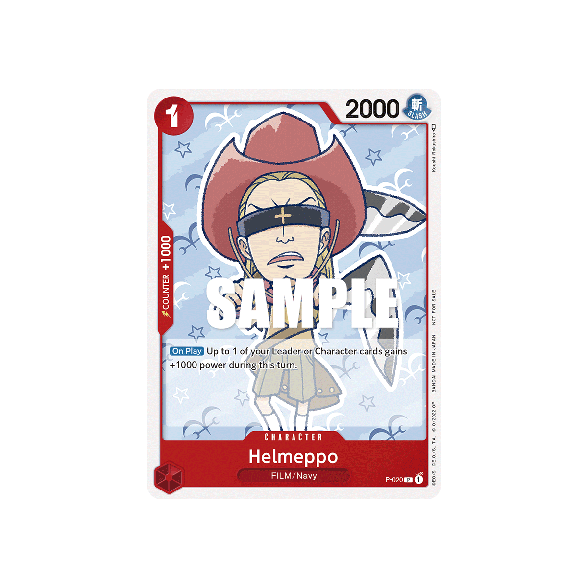 Helmeppo: Carte One Piece Included in FILM RED Promotion Card Set N°P-020