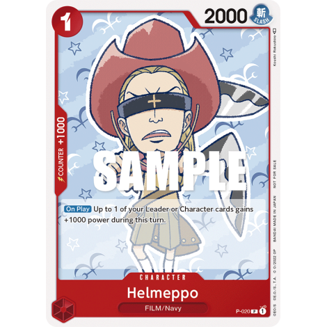 Helmeppo: Carte One Piece Included in FILM RED Promotion Card Set N°P-020