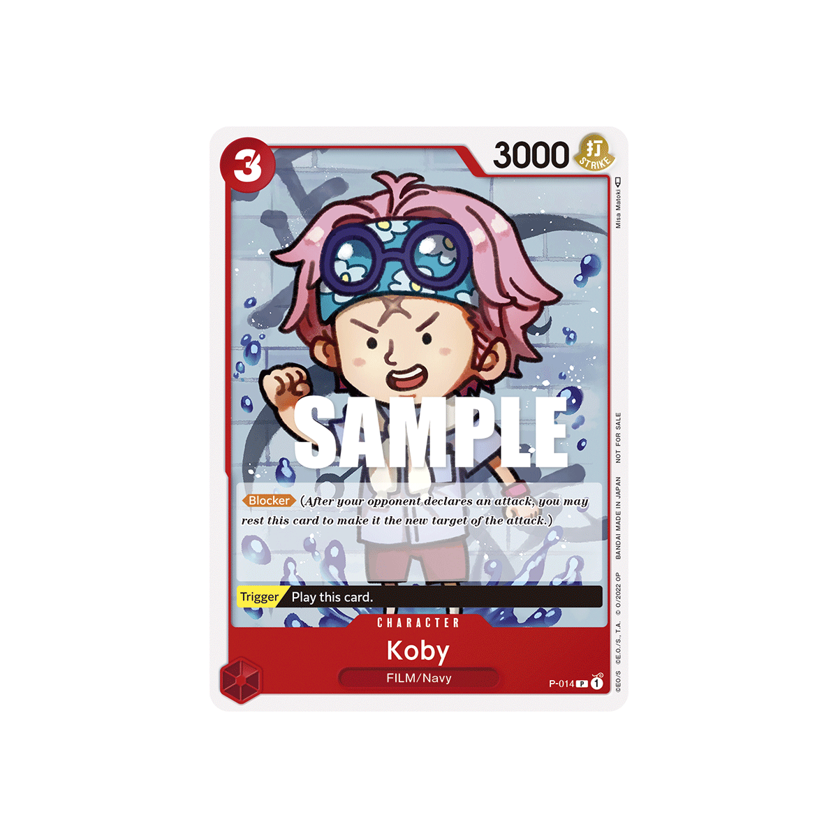 Koby: Carte One Piece Included in FILM RED Promotion Card Set N°P-014