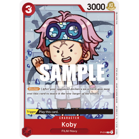 Koby: Carte One Piece Included in FILM RED Promotion Card Set N°P-014