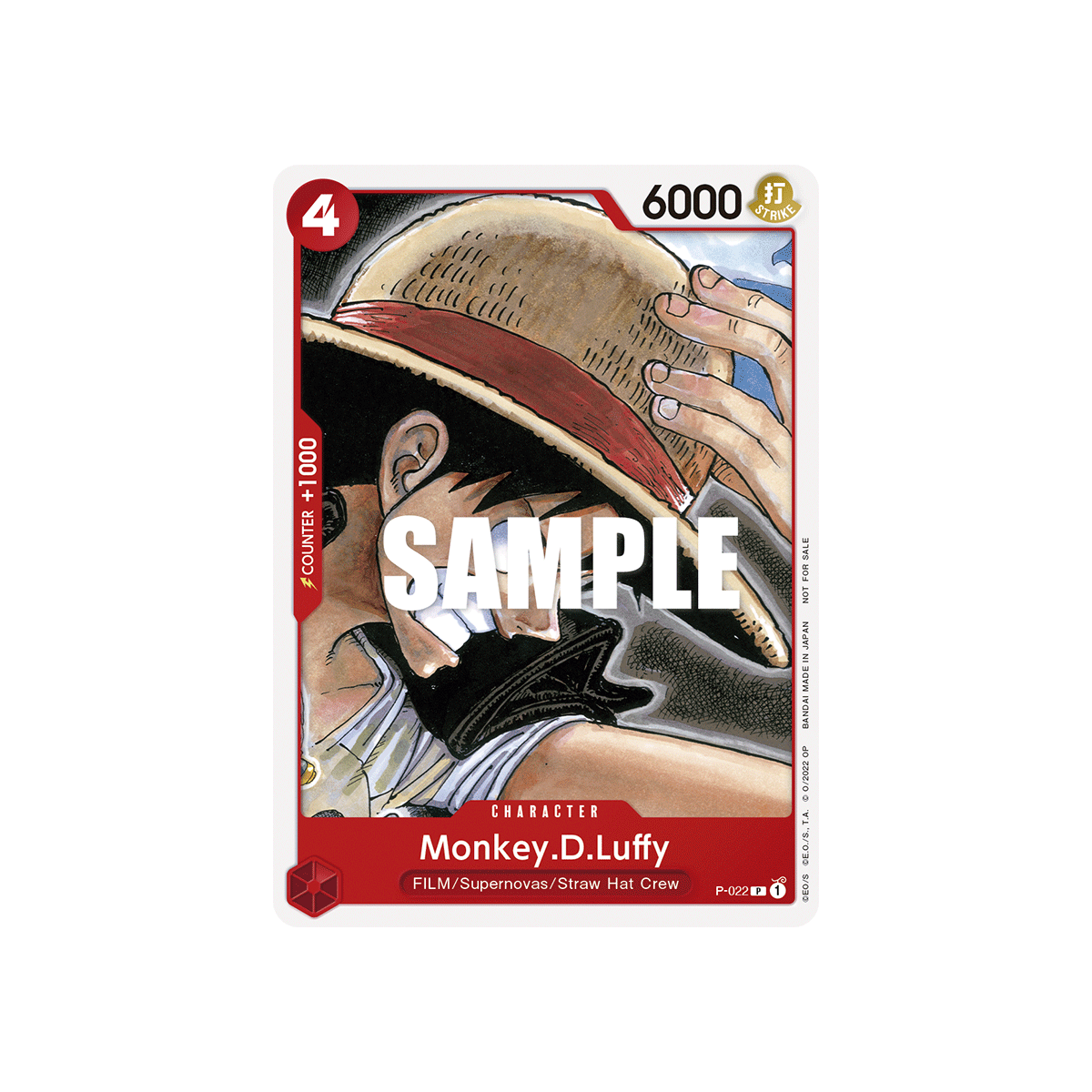 Monkey.D.Luffy: Carte One Piece Included in FILM RED Promotion Card Set N°P-022