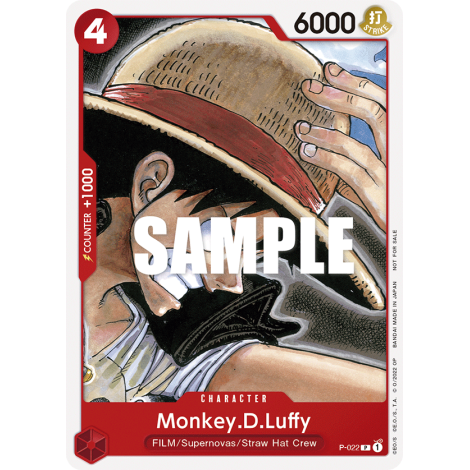 Monkey.D.Luffy: Carte One Piece Included in FILM RED Promotion Card Set N°P-022