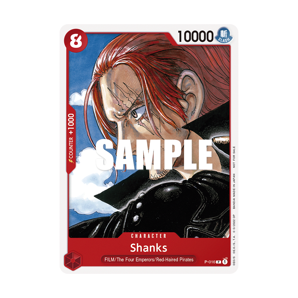 Shanks: Carte One Piece Included in FILM RED Promotion Card Set N°P-016