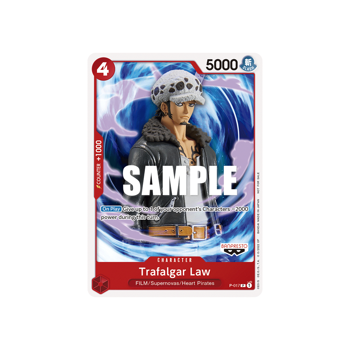 Trafalgar Law: Carte One Piece Included in FILM RED Promotion Card Set N°P-017