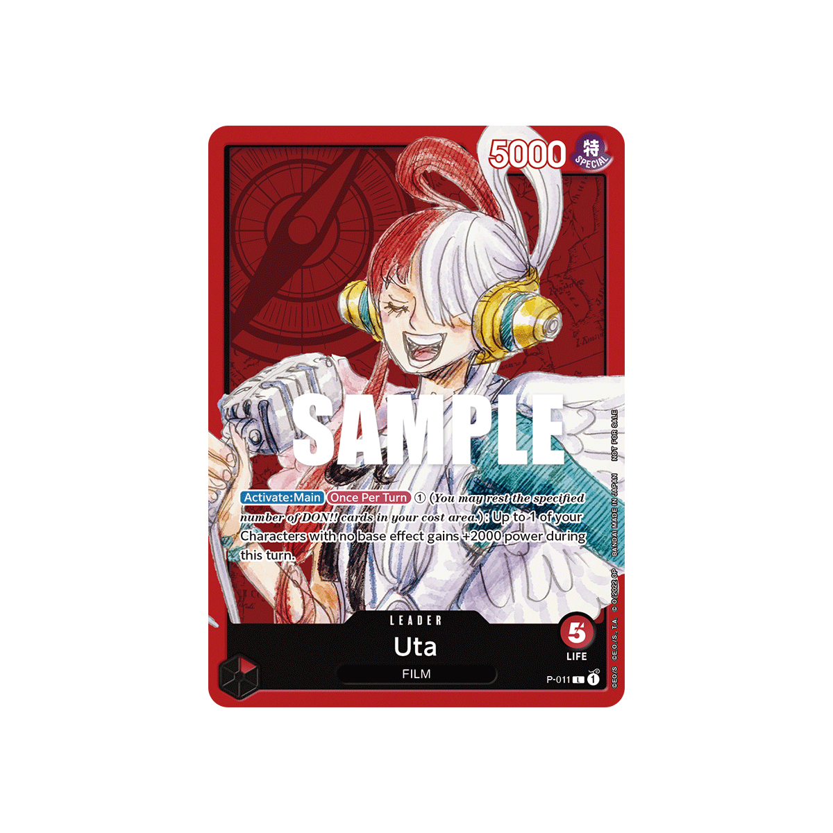 Uta: Carte One Piece Included in FILM RED Promotion Card Set N°P-011