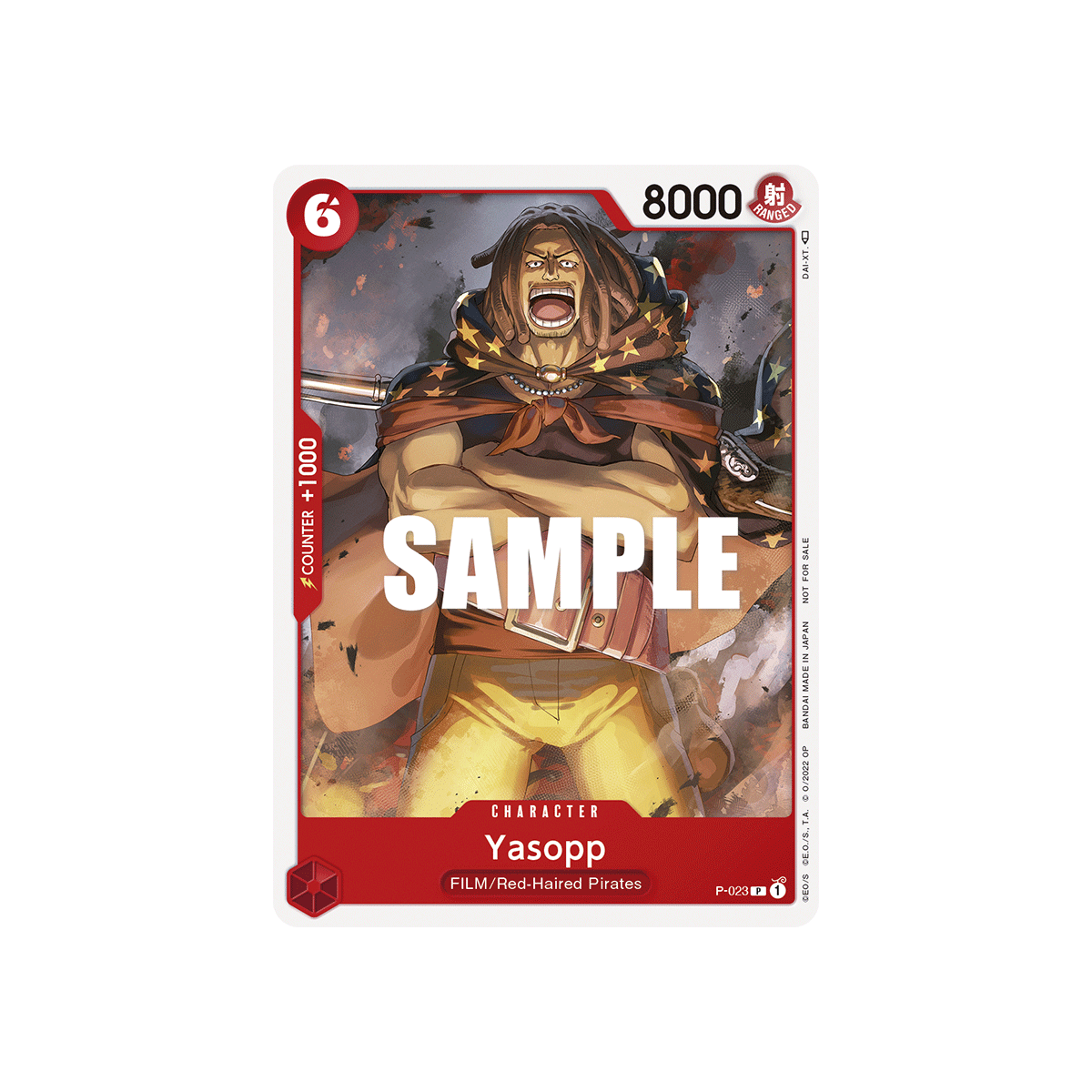 Yasopp: Carte One Piece Included in FILM RED Promotion Card Set N°P-023