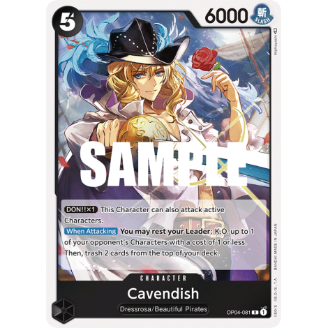 Cavendish: Carte One Piece KINGDOMS OF INTRIGUE [OP04] N°OP04-081