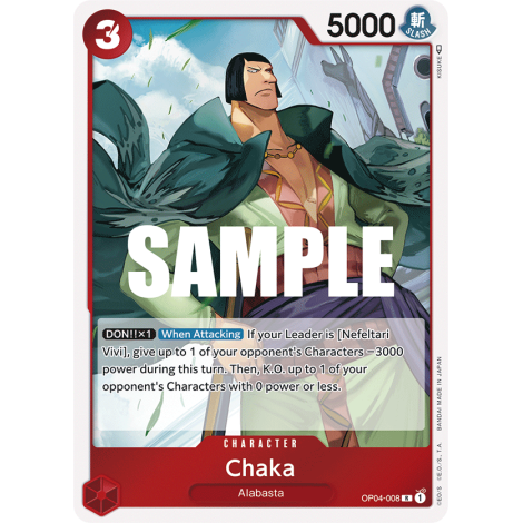 Chaka: Carte One Piece KINGDOMS OF INTRIGUE [OP04] N°OP04-008