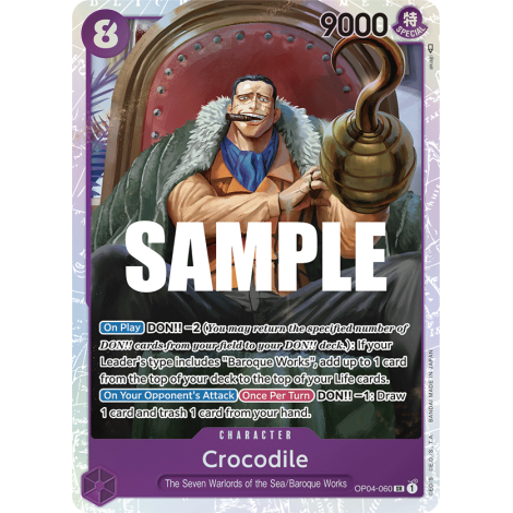 Crocodile: Carte One Piece KINGDOMS OF INTRIGUE [OP04] N°OP04-060