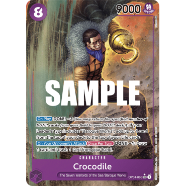 Crocodile: Carte One Piece KINGDOMS OF INTRIGUE [OP04] N°OP04-060