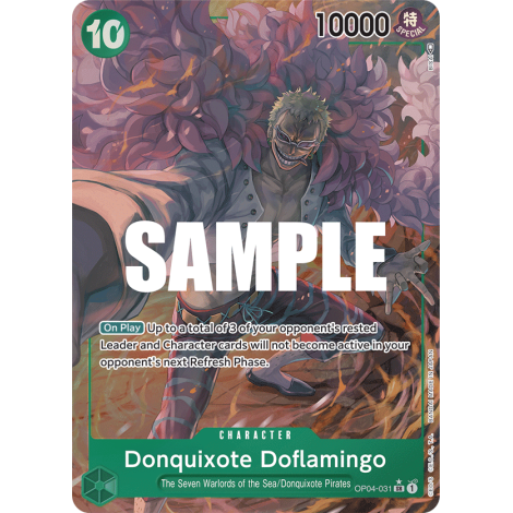 Donquixote Doflamingo: Carte One Piece KINGDOMS OF INTRIGUE [OP04] N°OP04-031