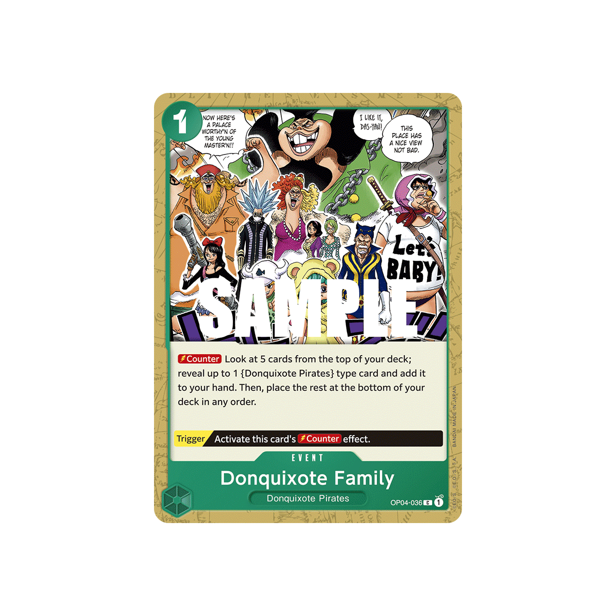 Donquixote Family: Carte One Piece KINGDOMS OF INTRIGUE [OP04] N°OP04-036