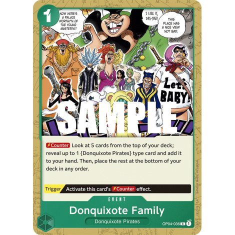 Donquixote Family: Carte One Piece KINGDOMS OF INTRIGUE [OP04] N°OP04-036