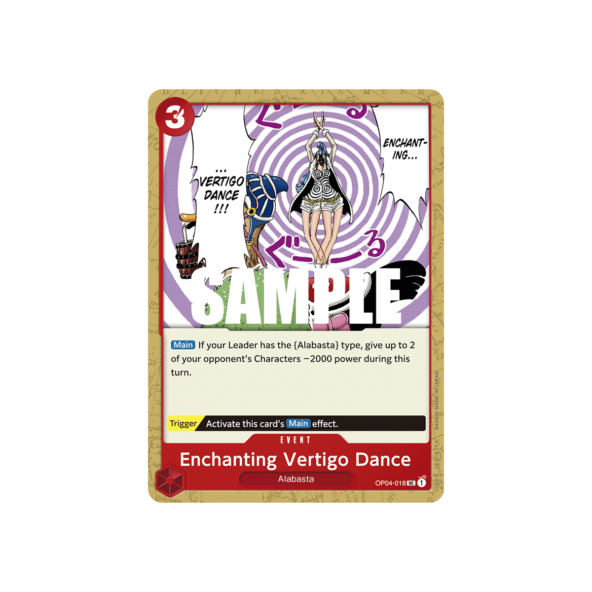 Enchanting Vertigo Dance: Carte One Piece KINGDOMS OF INTRIGUE [OP04] N°OP04-018