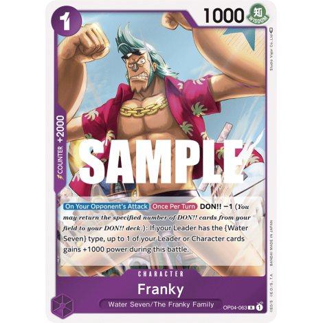 Franky: Carte One Piece KINGDOMS OF INTRIGUE [OP04] N°OP04-063