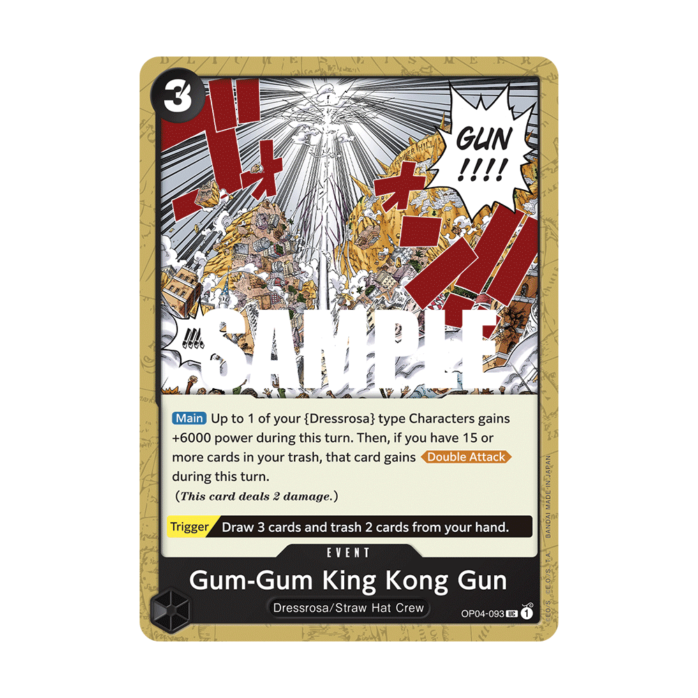 Gum-Gum King Kong Gun: Carte One Piece KINGDOMS OF INTRIGUE [OP04] N°OP04-093