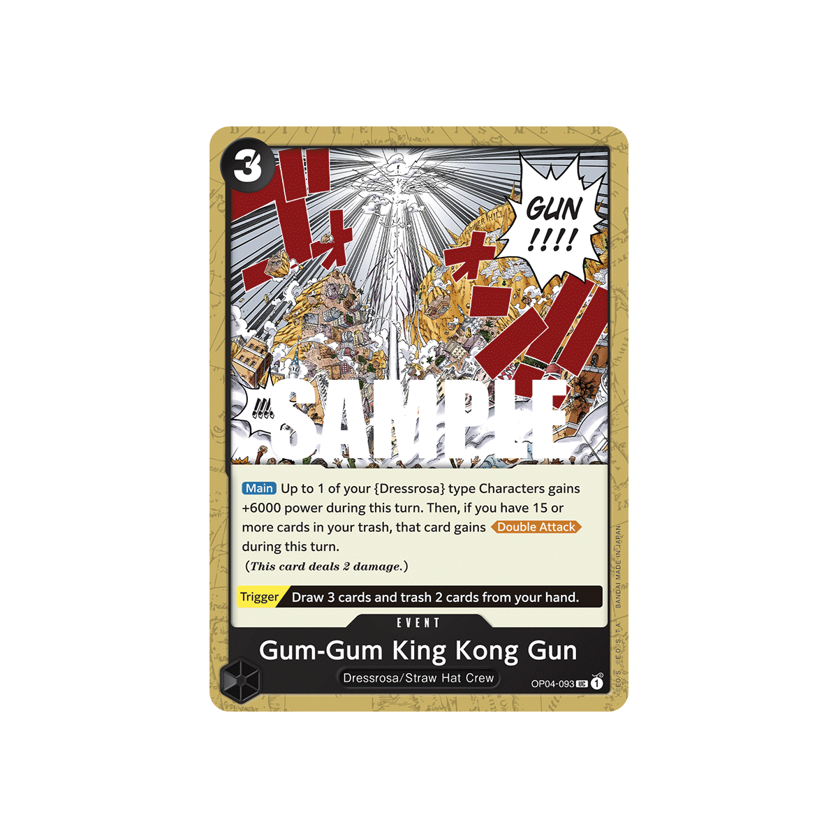 Gum-Gum King Kong Gun: Carte One Piece KINGDOMS OF INTRIGUE [OP04] N°OP04-093