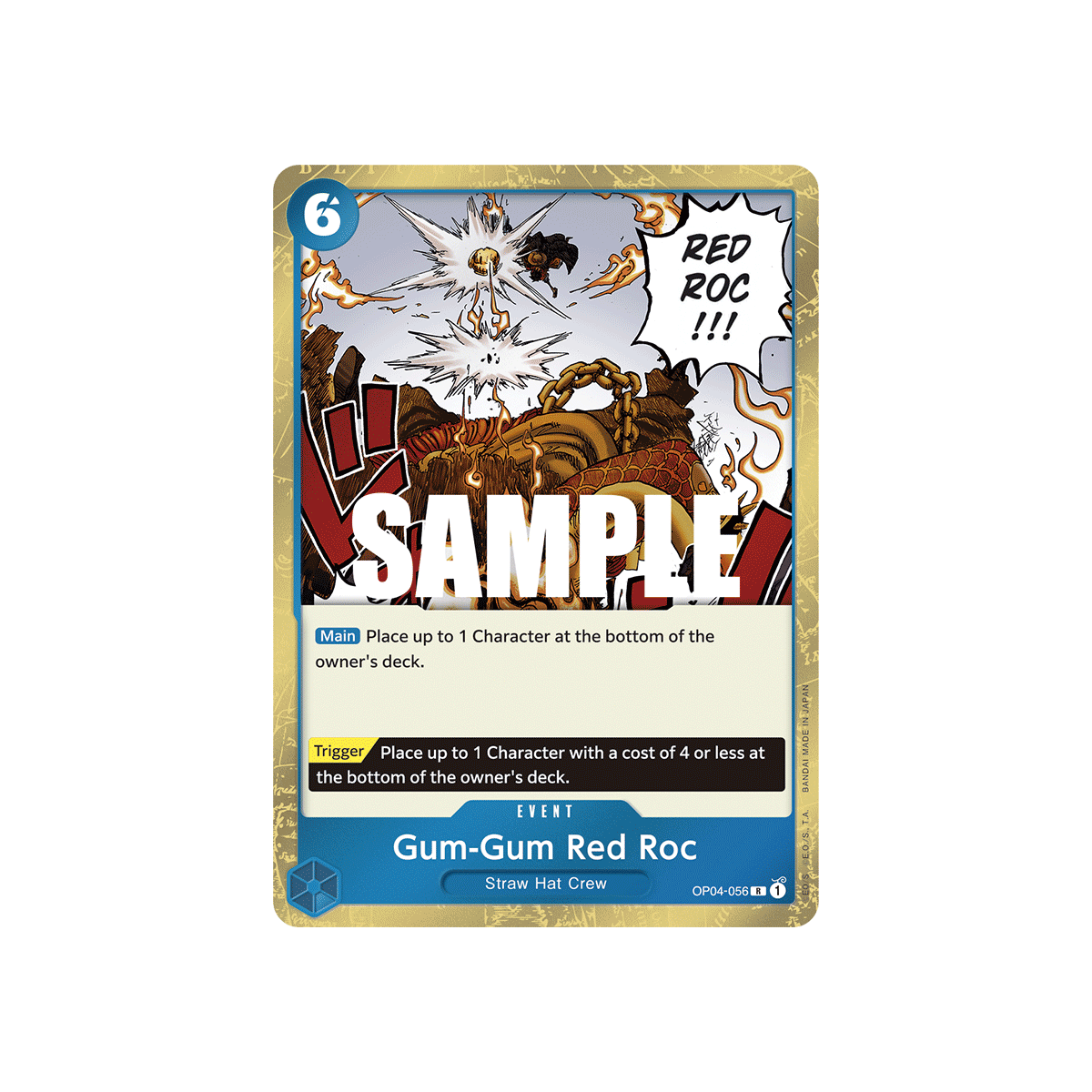 Gum-Gum Red Roc: Carte One Piece KINGDOMS OF INTRIGUE  N°OP04-056