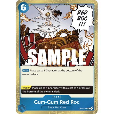 Gum-Gum Red Roc: Carte One Piece KINGDOMS OF INTRIGUE  N°OP04-056