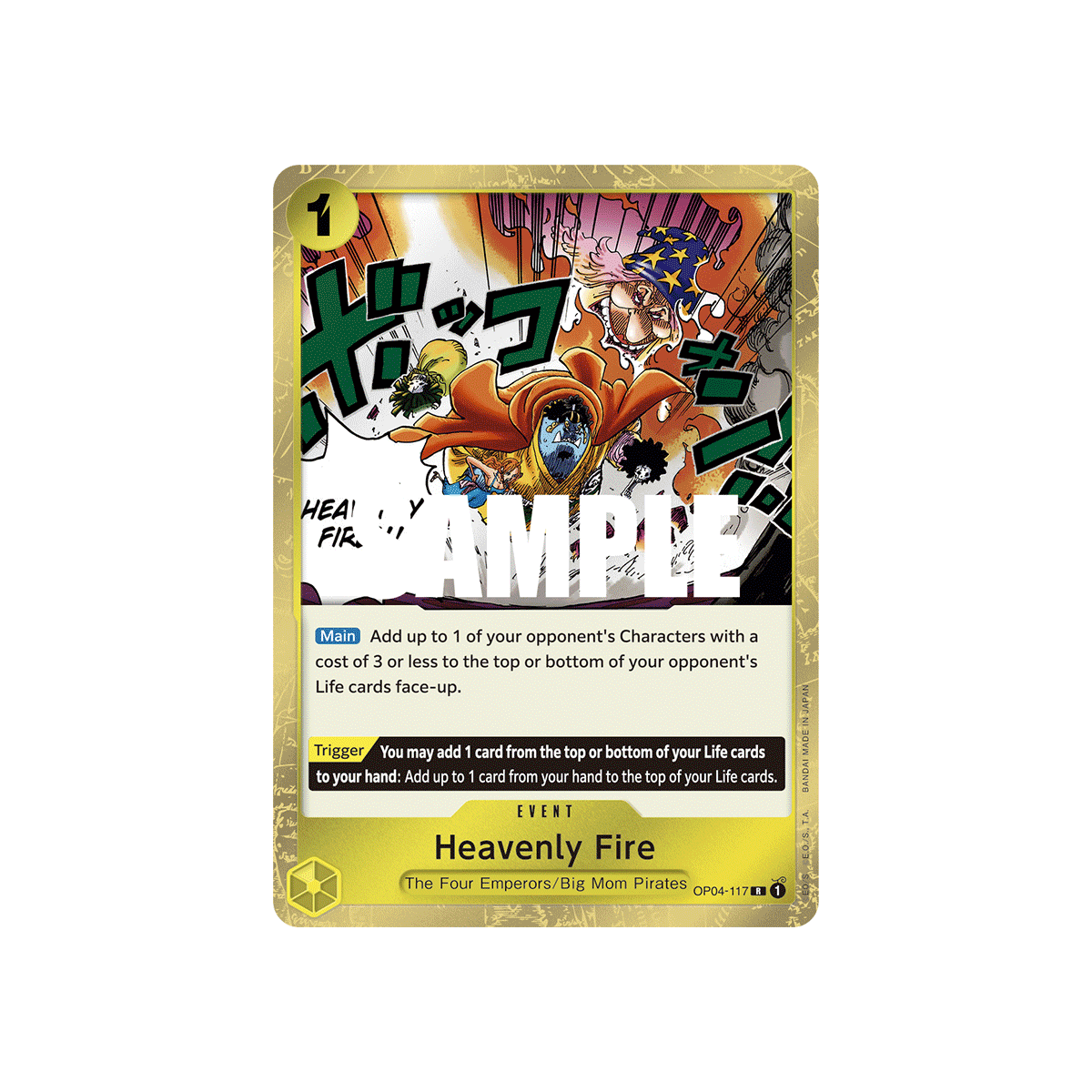 Heavenly Fire: Carte One Piece KINGDOMS OF INTRIGUE [OP04] N°OP04-117