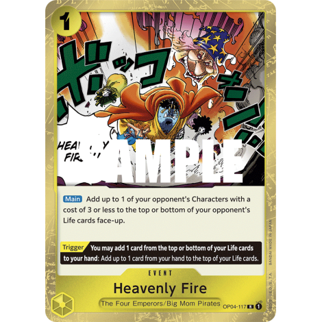 Heavenly Fire: Carte One Piece KINGDOMS OF INTRIGUE [OP04] N°OP04-117