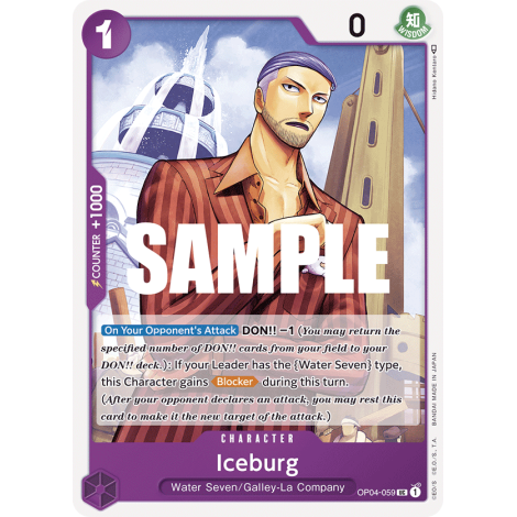 Iceburg: Carte One Piece KINGDOMS OF INTRIGUE [OP04] N°OP04-059