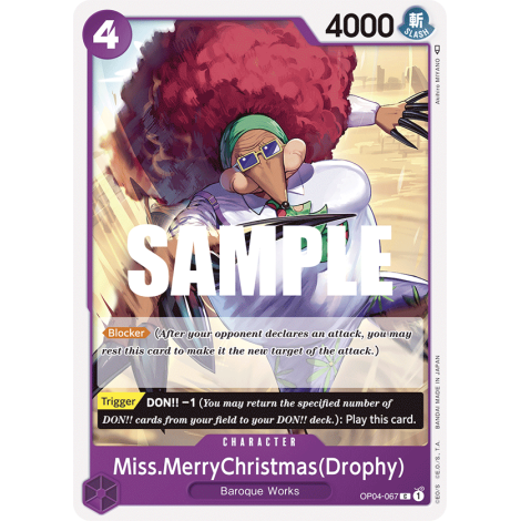 Miss.MerryChristmas(Drophy): Carte One Piece KINGDOMS OF INTRIGUE [OP04] N°OP04-067