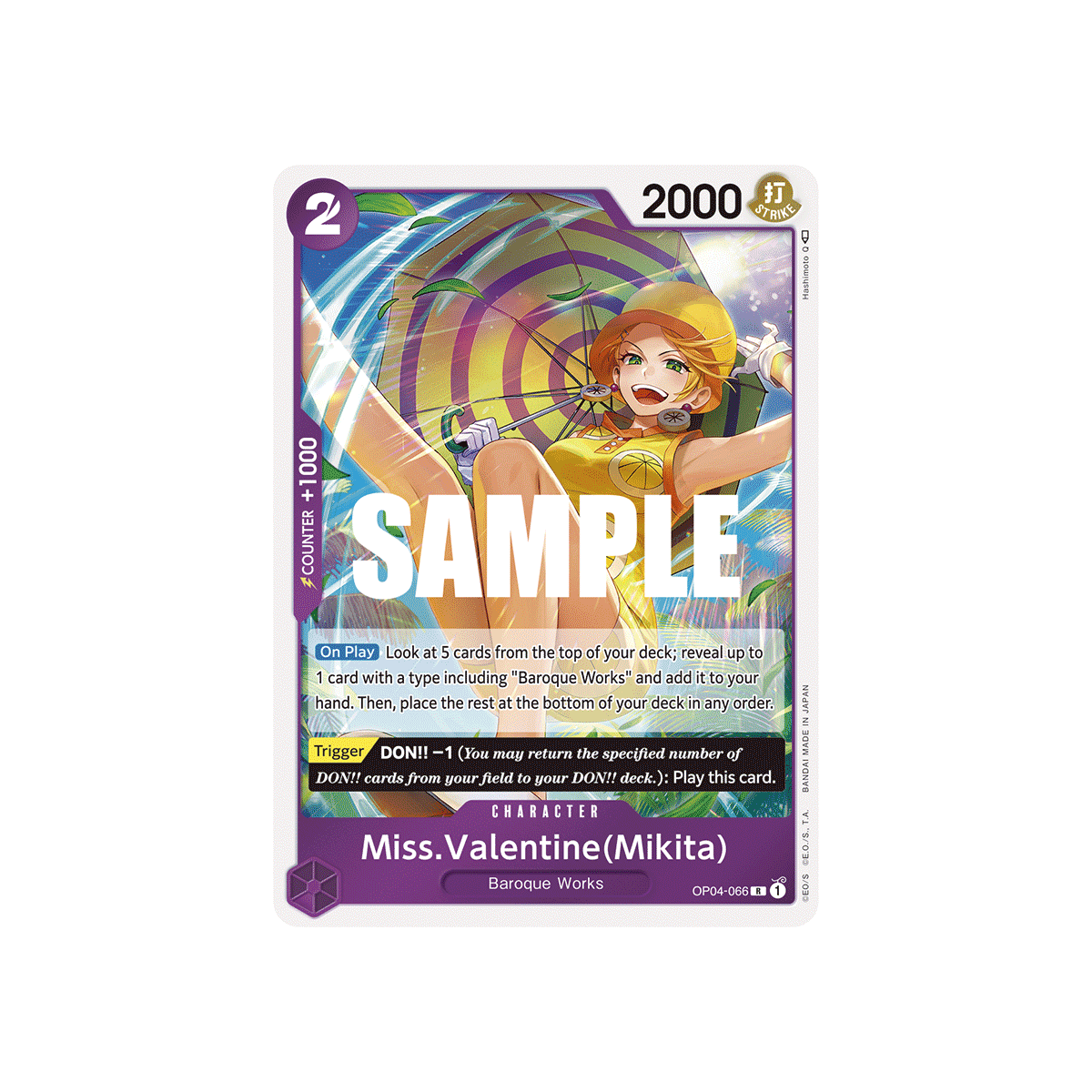 Miss.Valentine (Mikita) One Piece KINGDOMS OF INTRIGUE N°OP04-066