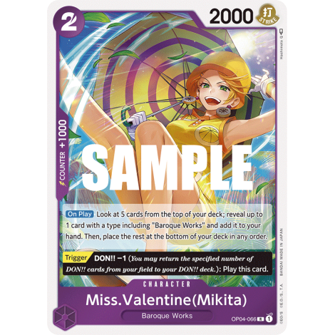 Miss.Valentine (Mikita) One Piece KINGDOMS OF INTRIGUE N°OP04-066