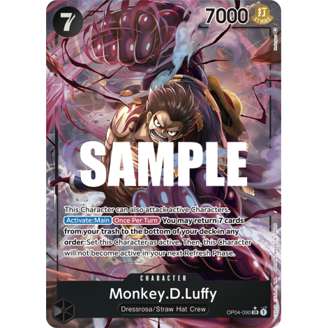 Monkey.D.Luffy: Carte One Piece KINGDOMS OF INTRIGUE [OP04] N°OP04-090