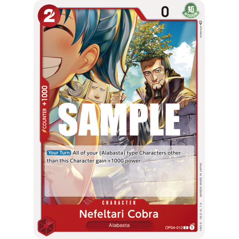 Nefeltari Cobra: Carte One Piece KINGDOMS OF INTRIGUE [OP04] N°OP04-012