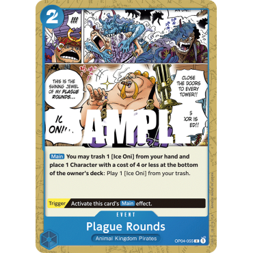 Plague Rounds: Carte One Piece KINGDOMS OF INTRIGUE [OP04] N°OP04-055