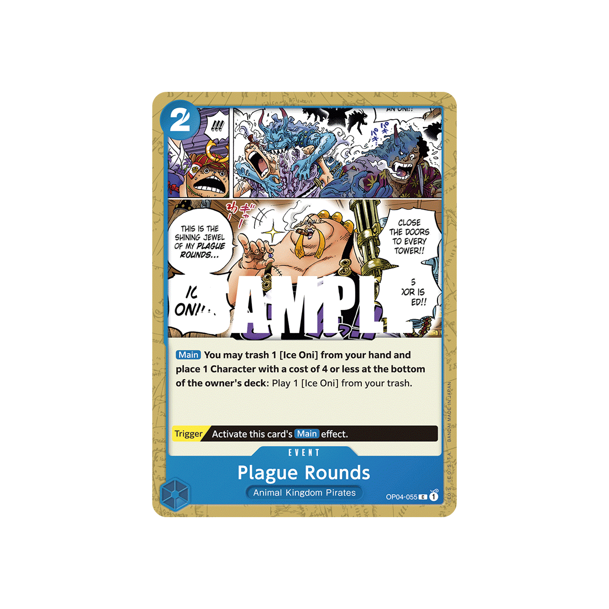 Plague Rounds: Carte One Piece KINGDOMS OF INTRIGUE [OP04] N°OP04-055