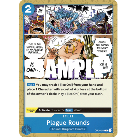 Plague Rounds: Carte One Piece KINGDOMS OF INTRIGUE [OP04] N°OP04-055